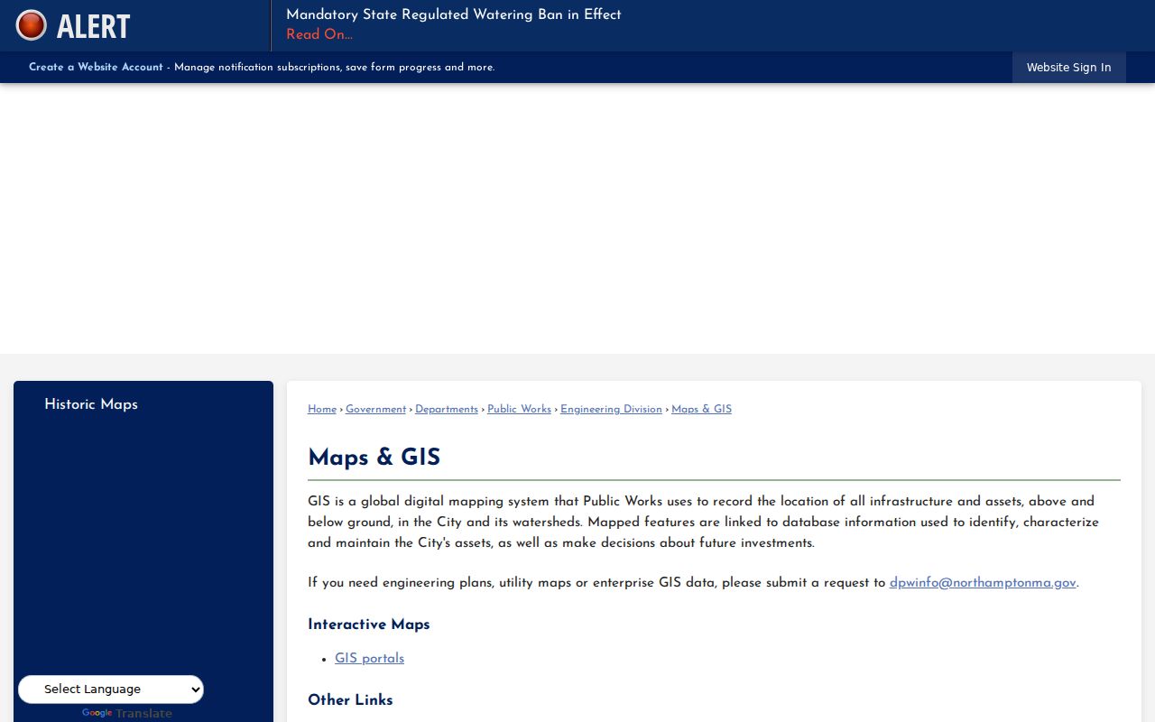 Northampton neighbors maps and GIS resources