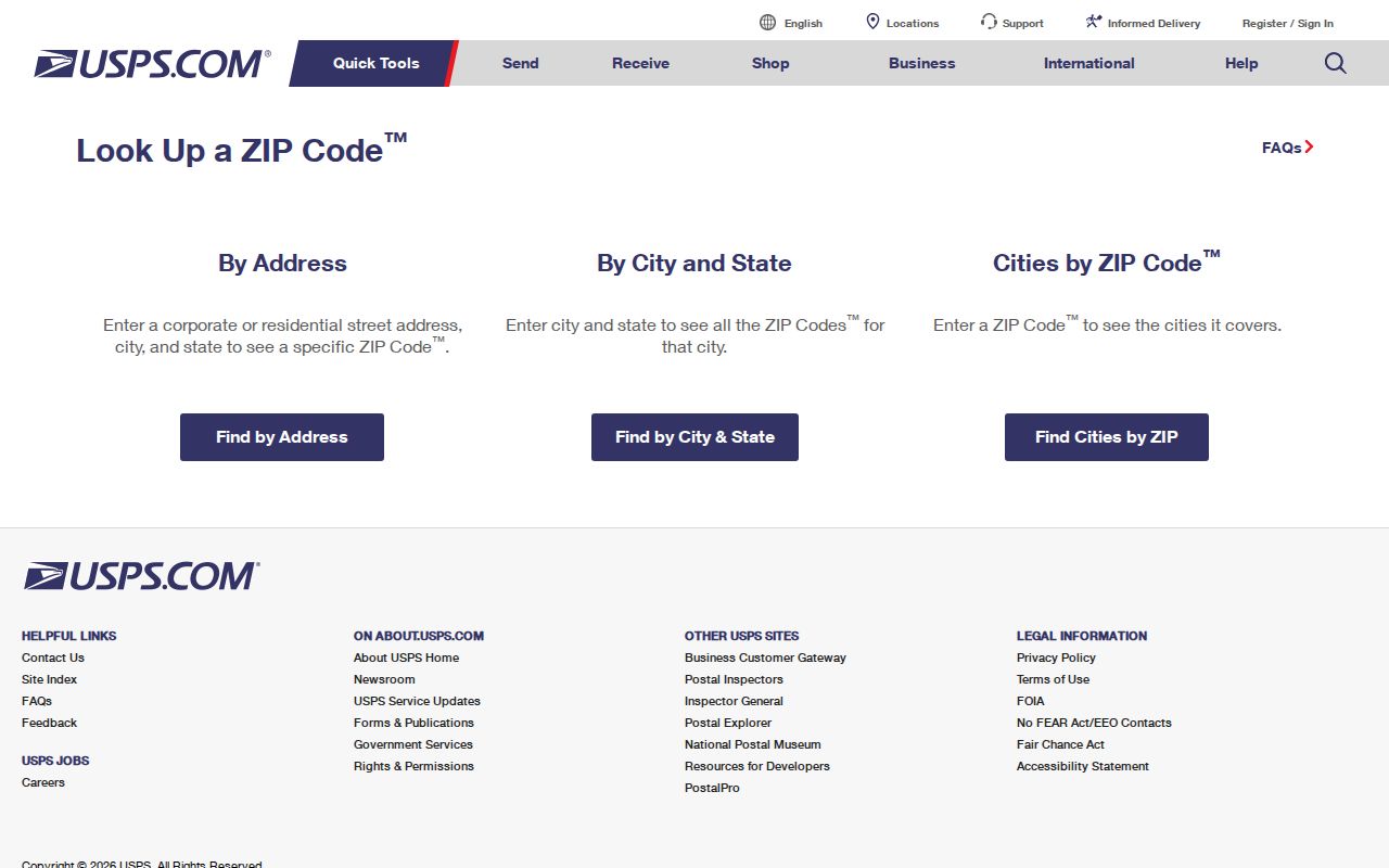 Northampton ZIP code directory reference showing USPS ZIP lookup search fields